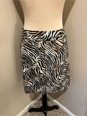Zenergy Golf Animal Print Mini Skirt in Black and Tan, Large (Chico 2.5)